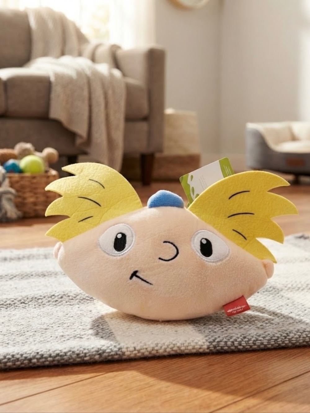 Nickelodeon for Pets Hey Arnold Football Head 9" Plush Dog Toy NWT